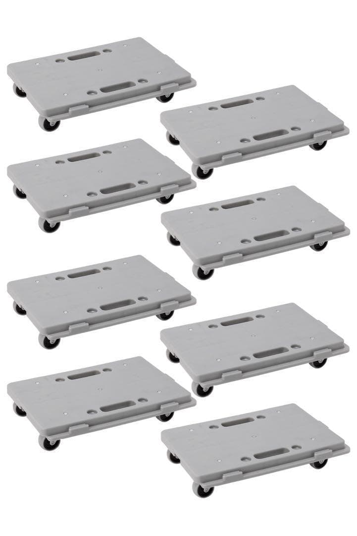 平台車 【8個】連結 耐荷重100kg 重さ1.27kg 回転キャスター1899