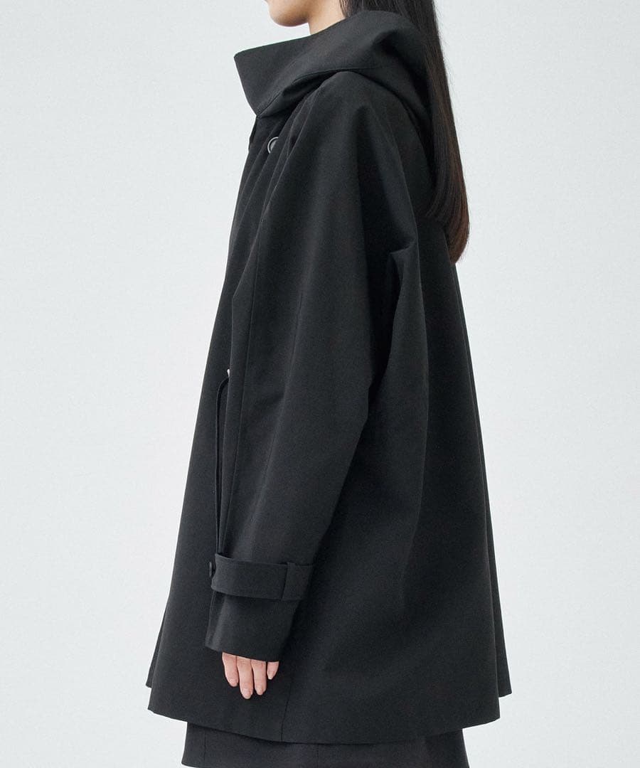 ヴァシュモン　リサイクルシェルタフタショートトレンチ　ブラック