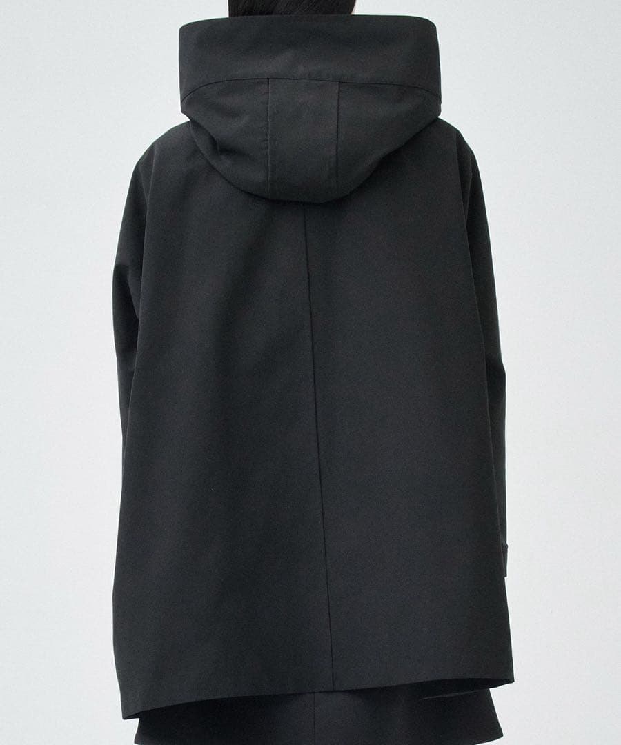 ヴァシュモン　リサイクルシェルタフタショートトレンチ　ブラック