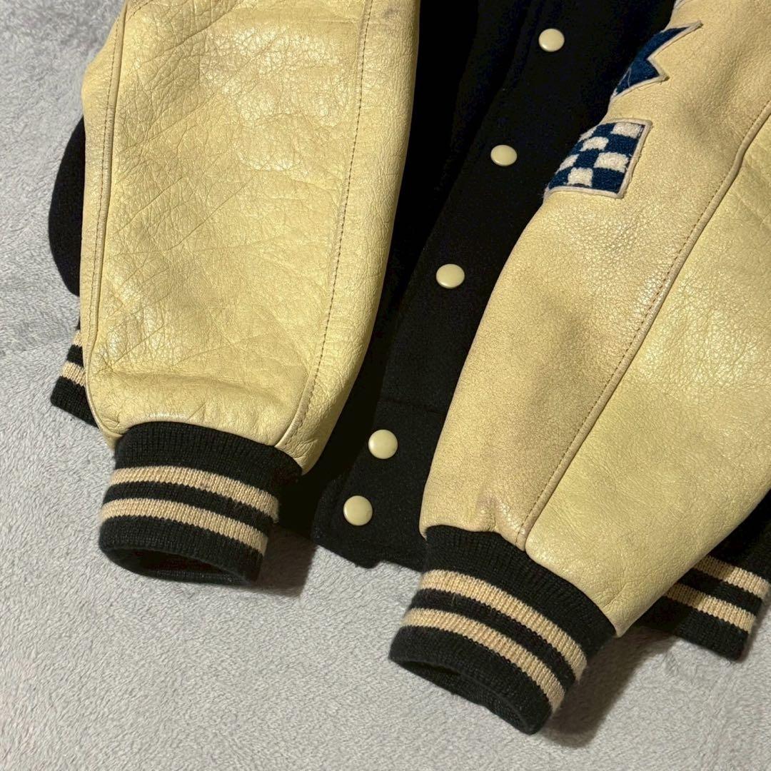 VAN JAC ヴァンヂャケット フルデコ スタジャン レザー切替 Lサイズ