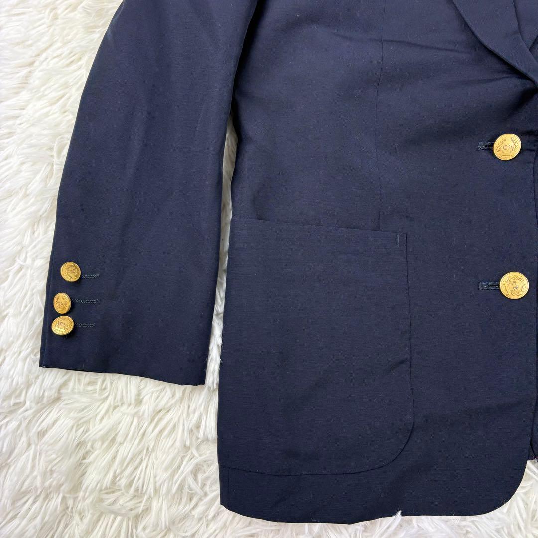 【良品】ディオール　紺ブレ　金ボタン　テーラード　シングル　エンブレム　Mサイズ