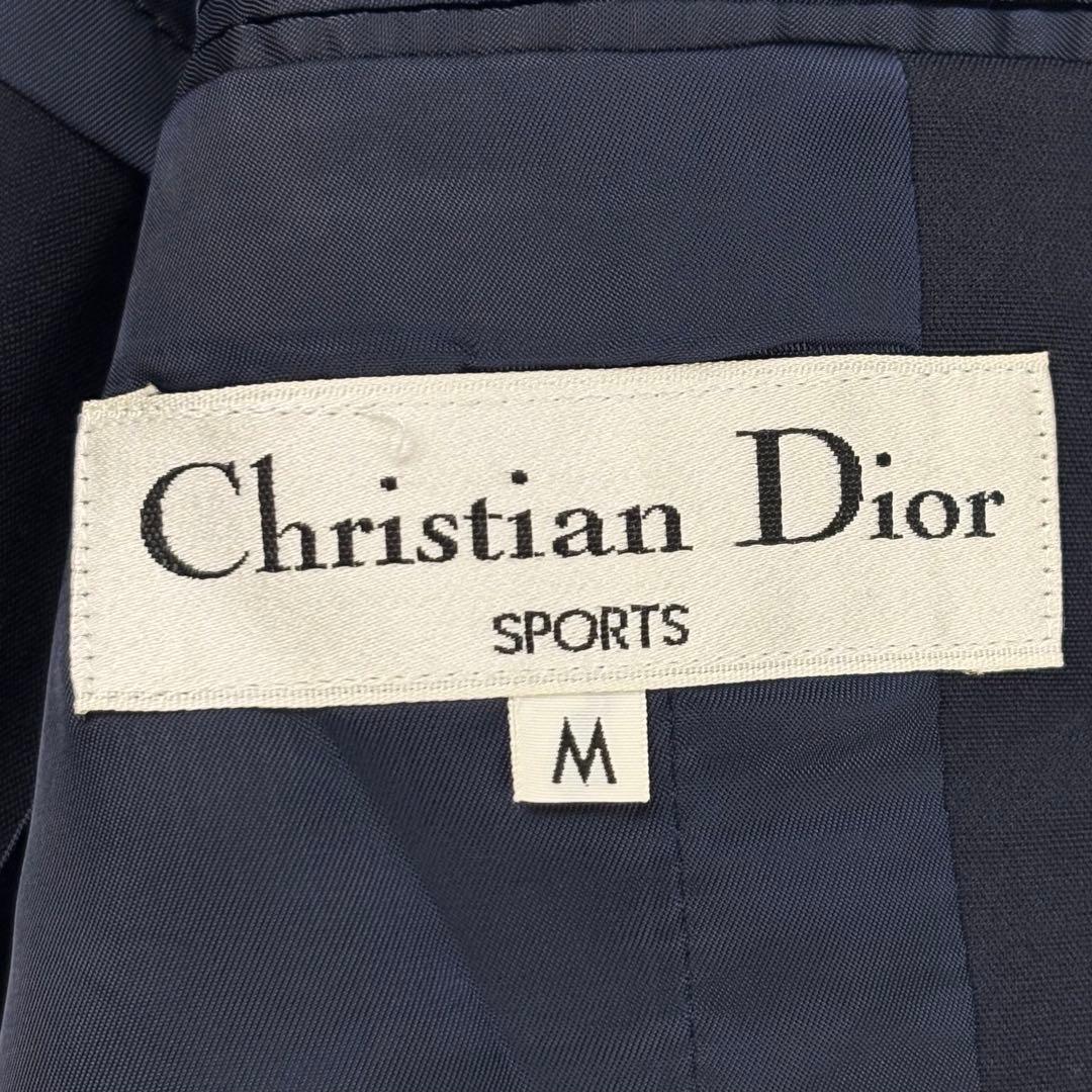 【良品】ディオール　紺ブレ　金ボタン　テーラード　シングル　エンブレム　Mサイズ