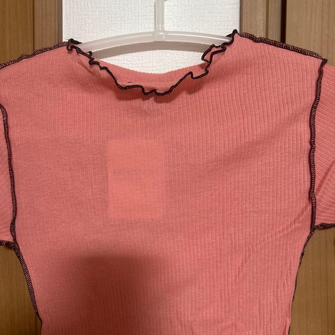 baserange ベースレンジ　サーモンピンク　トップス