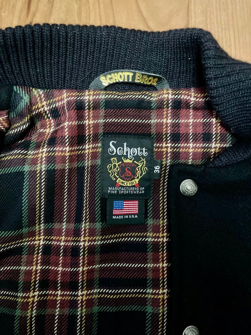 SCHOTT ショット D ポケット バーシティジャケット スタジャン USA製