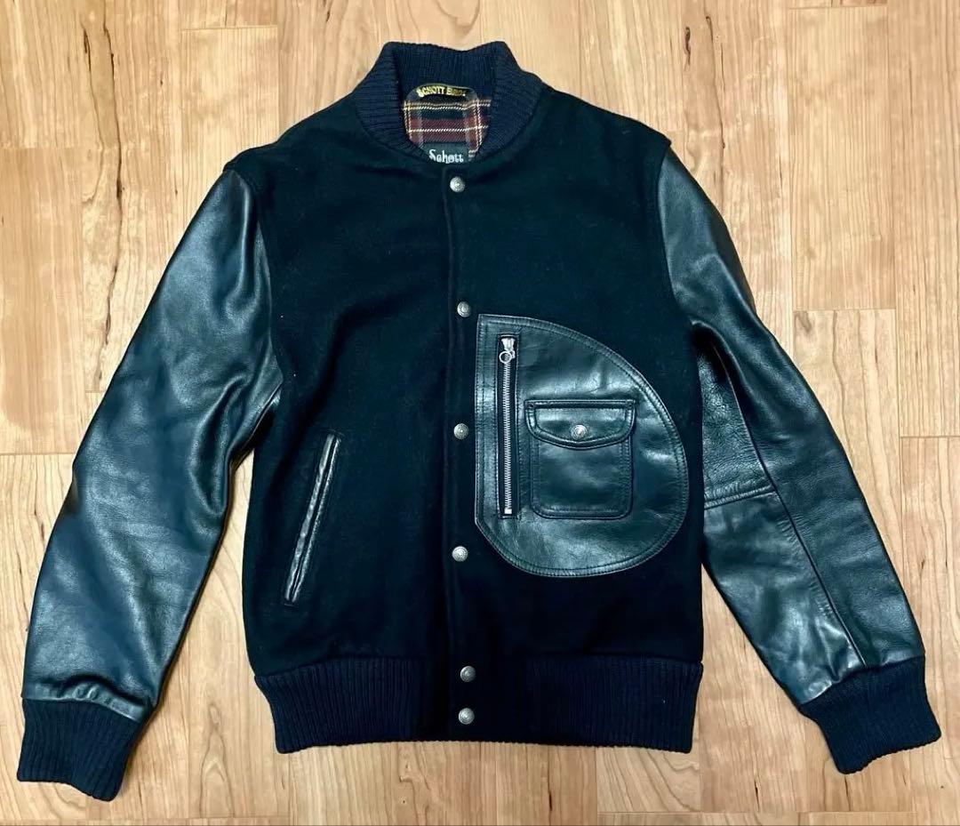 SCHOTT ショット D ポケット バーシティジャケット スタジャン USA製