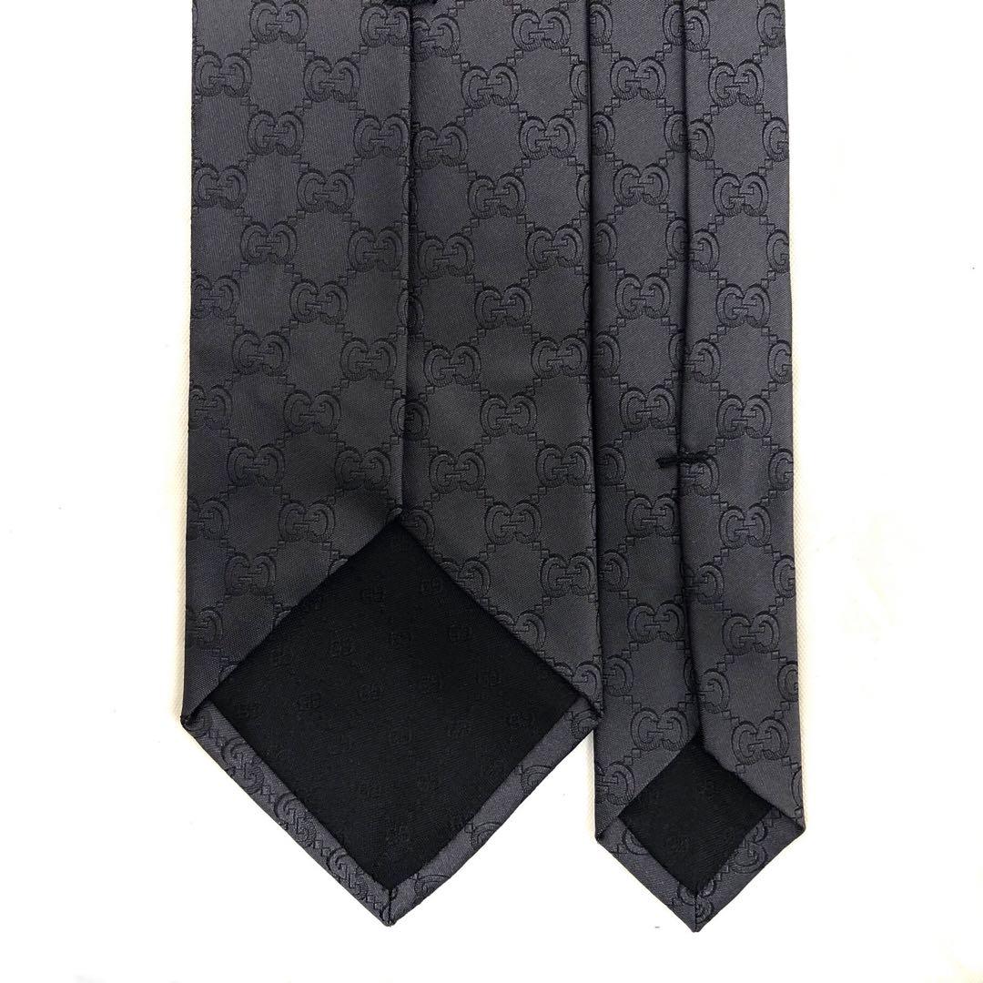 M05/018 GUCCI グッチ シルクジャガードネクタイ GG柄