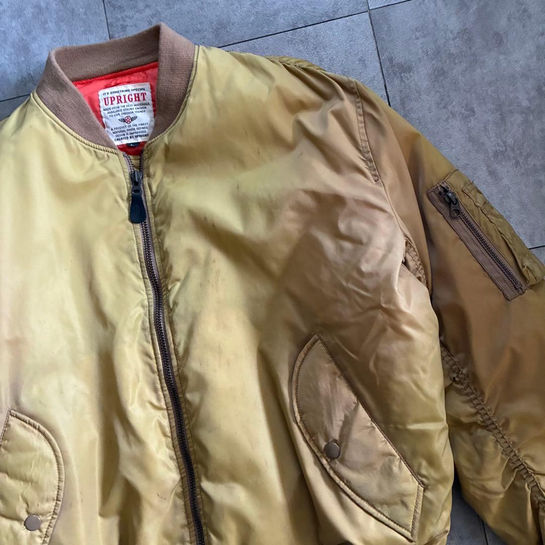 90-00s old design MA-1 フライトジャケット サンフェード