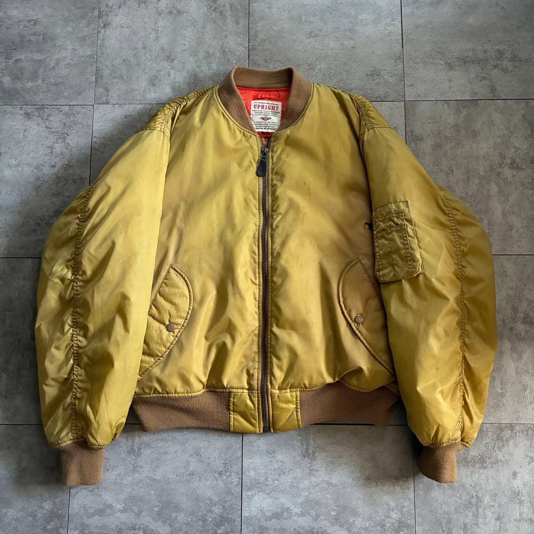 90-00s old design MA-1 フライトジャケット サンフェード