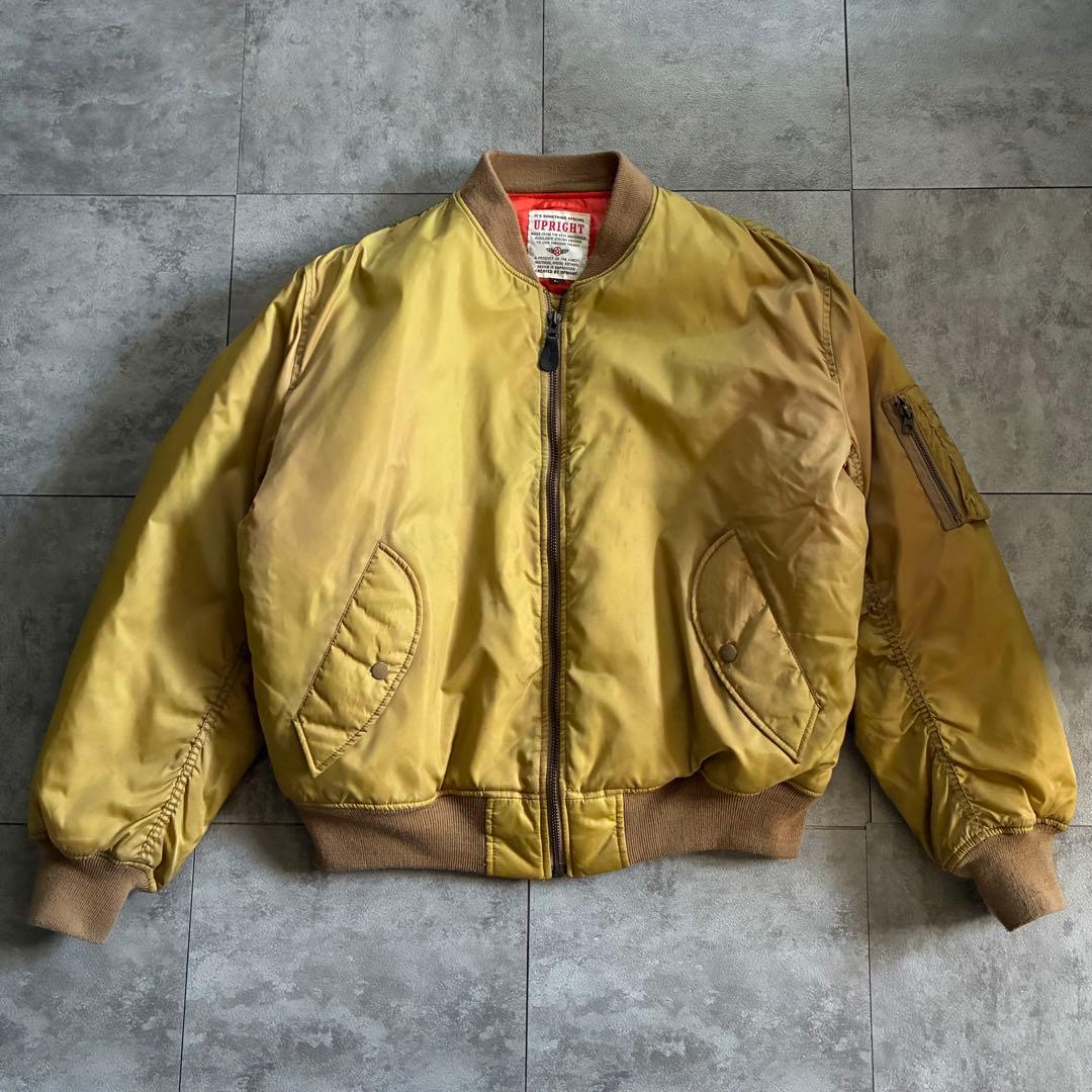 90-00s old design MA-1 フライトジャケット サンフェード