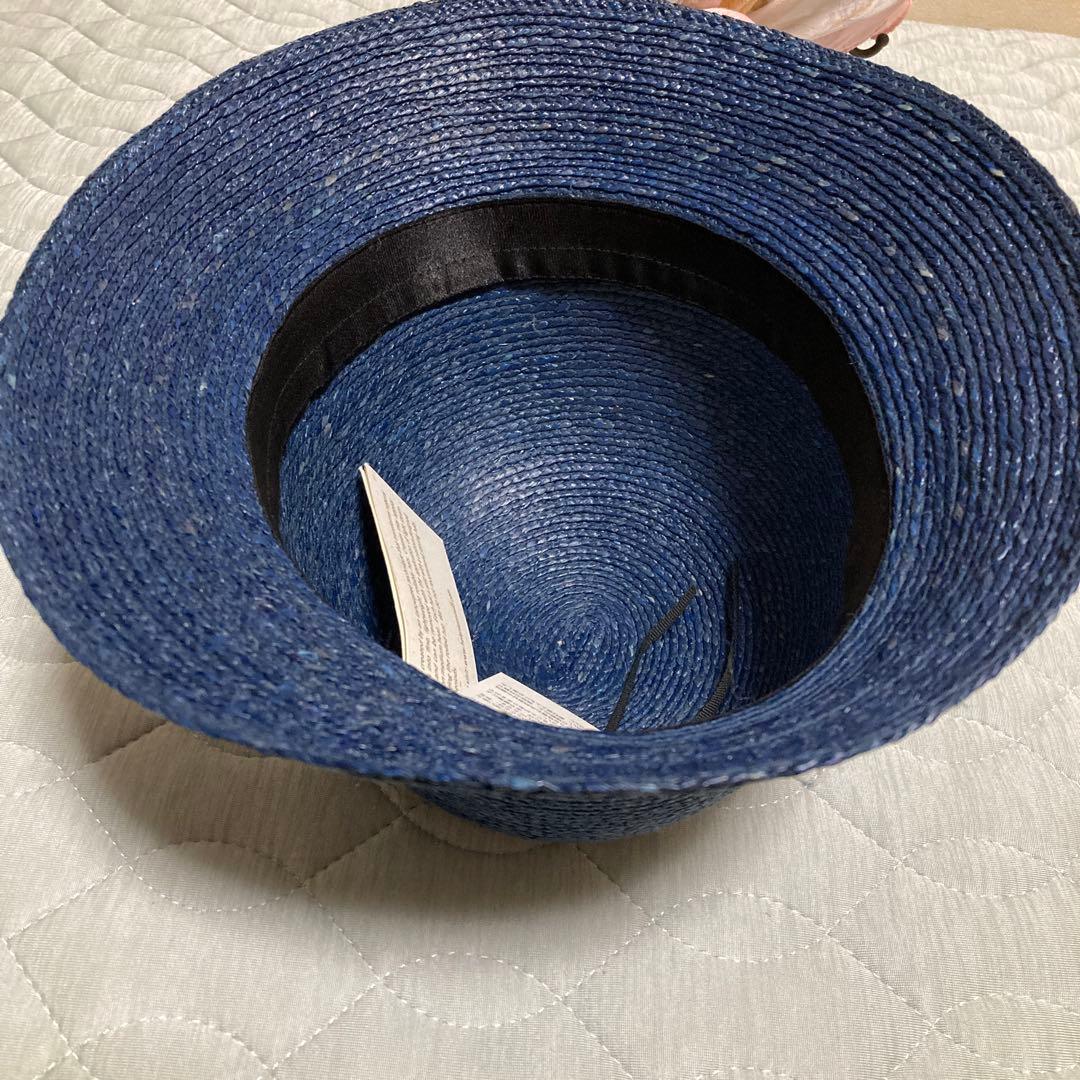 タグ付　HELEN KAMINSKI BESA６ ネイビー ラフィア　帽子