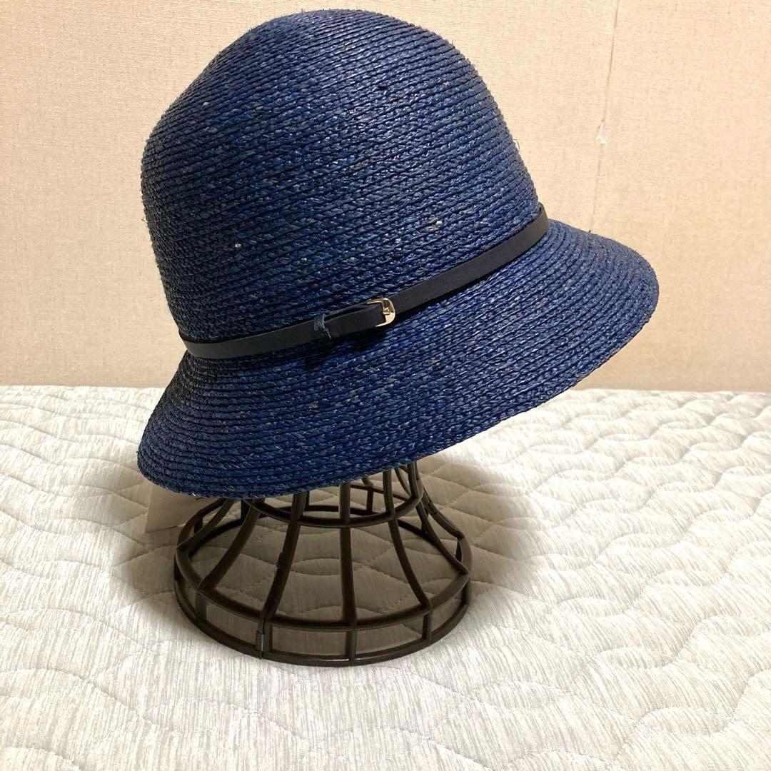 タグ付　HELEN KAMINSKI BESA６ ネイビー ラフィア　帽子