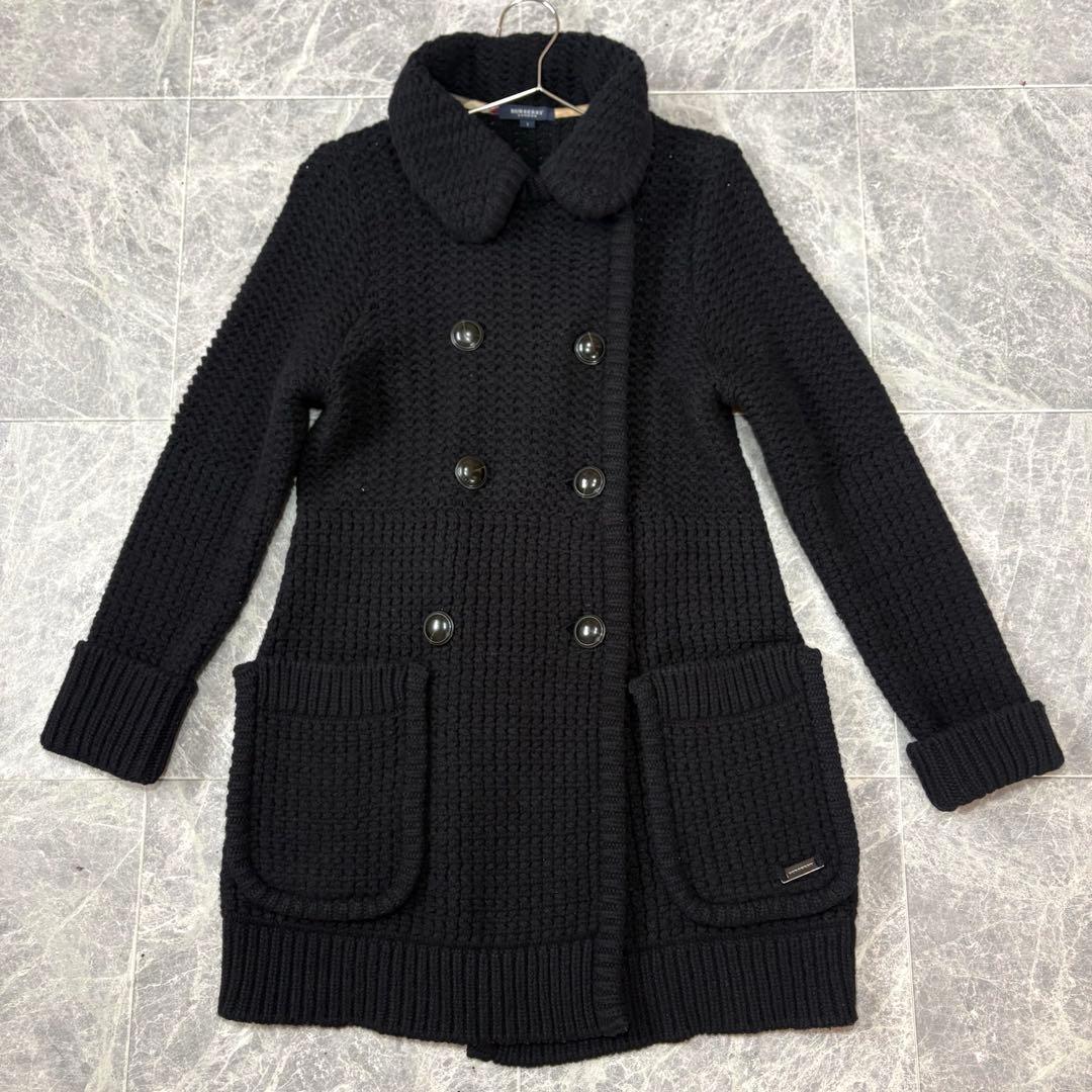 ⭐︎BURBERRY⭐︎カシミヤ混　バーバリー　ウール　コート　レディース　ブラック