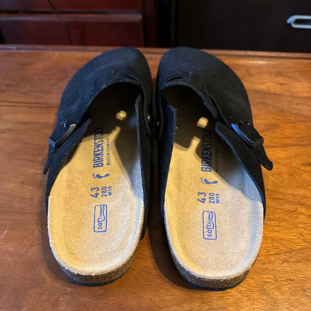 BIRKENSTOCK スエードレザー ボストン ブラック　黒　28㎝ ビルケン