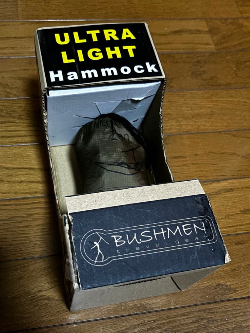 超軽量150g！BUSHMEN ULTRALIGHT ハンモック ダークオリーブ