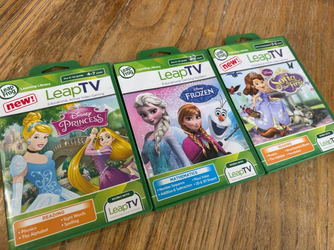 【送料込】知育、英語学習 LeapTV 本体とゲーム3本セット
