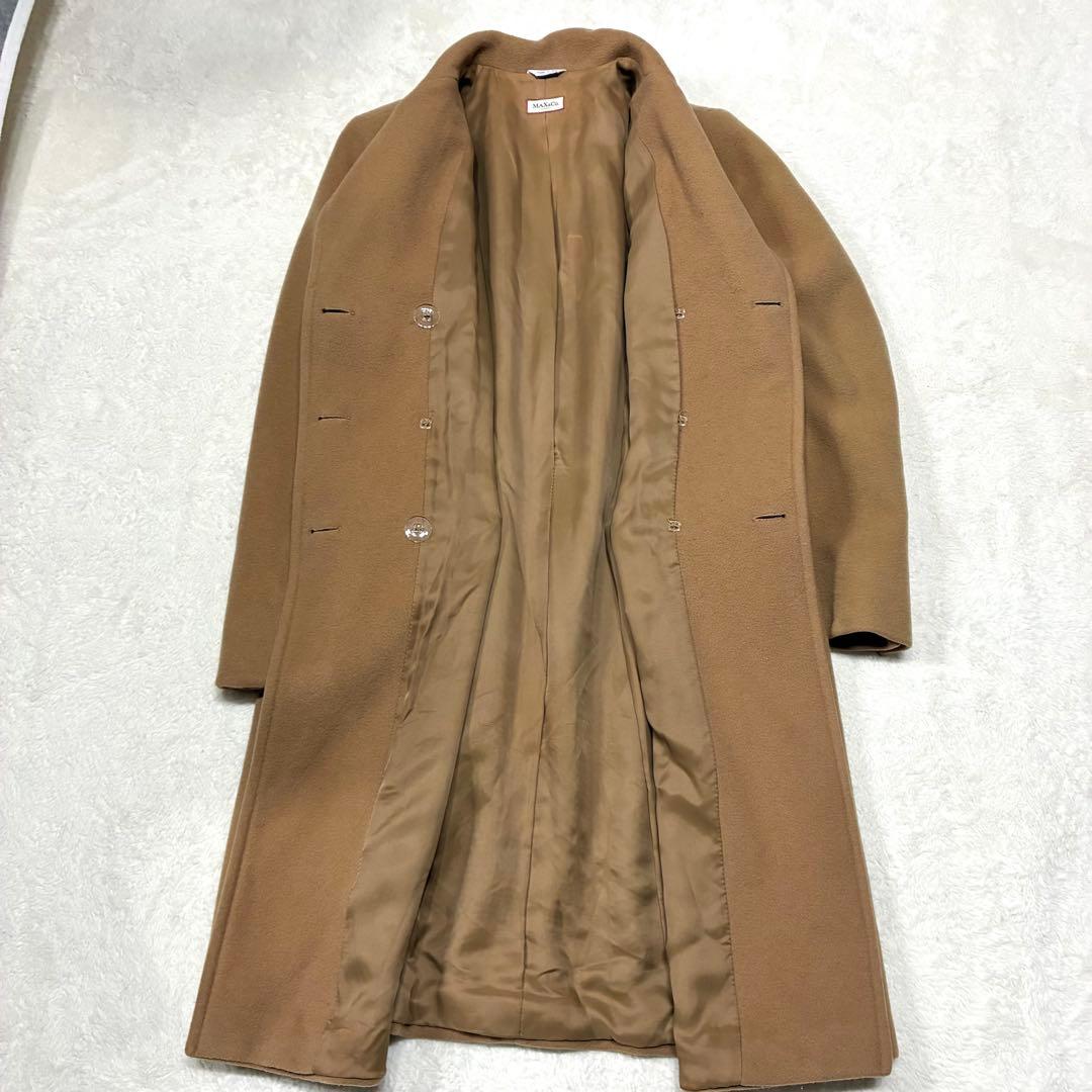 マックスマーラ ダブルブレスト ロングコート キャメル L イタリア製