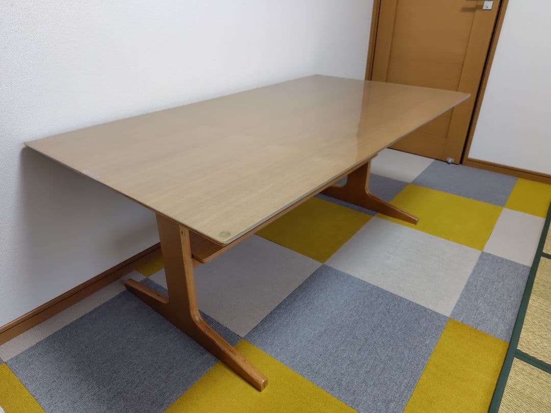 無印良品　リビングでもつかえダイニングテーブル3　テーブルマット付