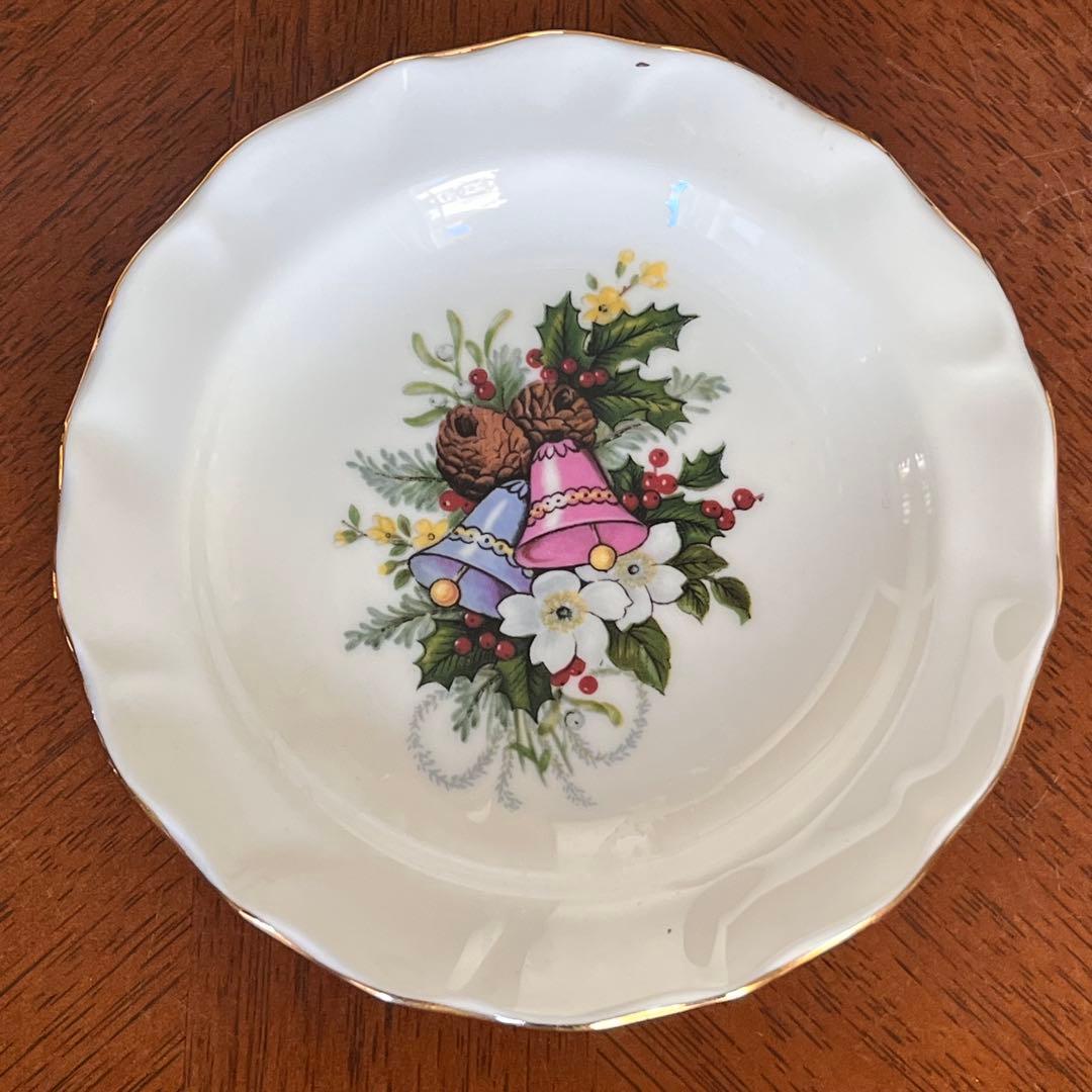 【美品】ロイヤルウィンチェスターダッチェス★クリスマス★プチプレート5枚