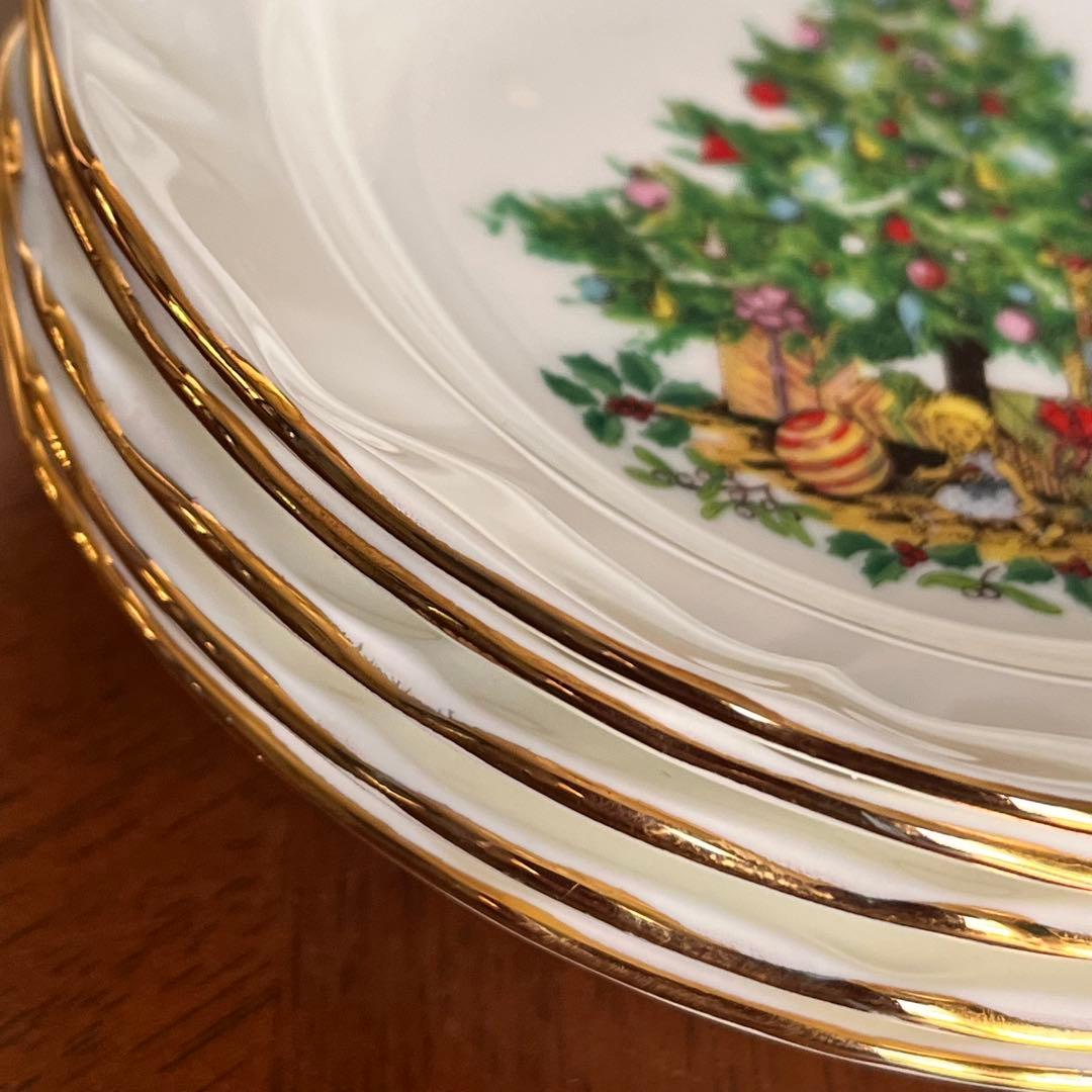 【美品】ロイヤルウィンチェスターダッチェス★クリスマス★プチプレート5枚