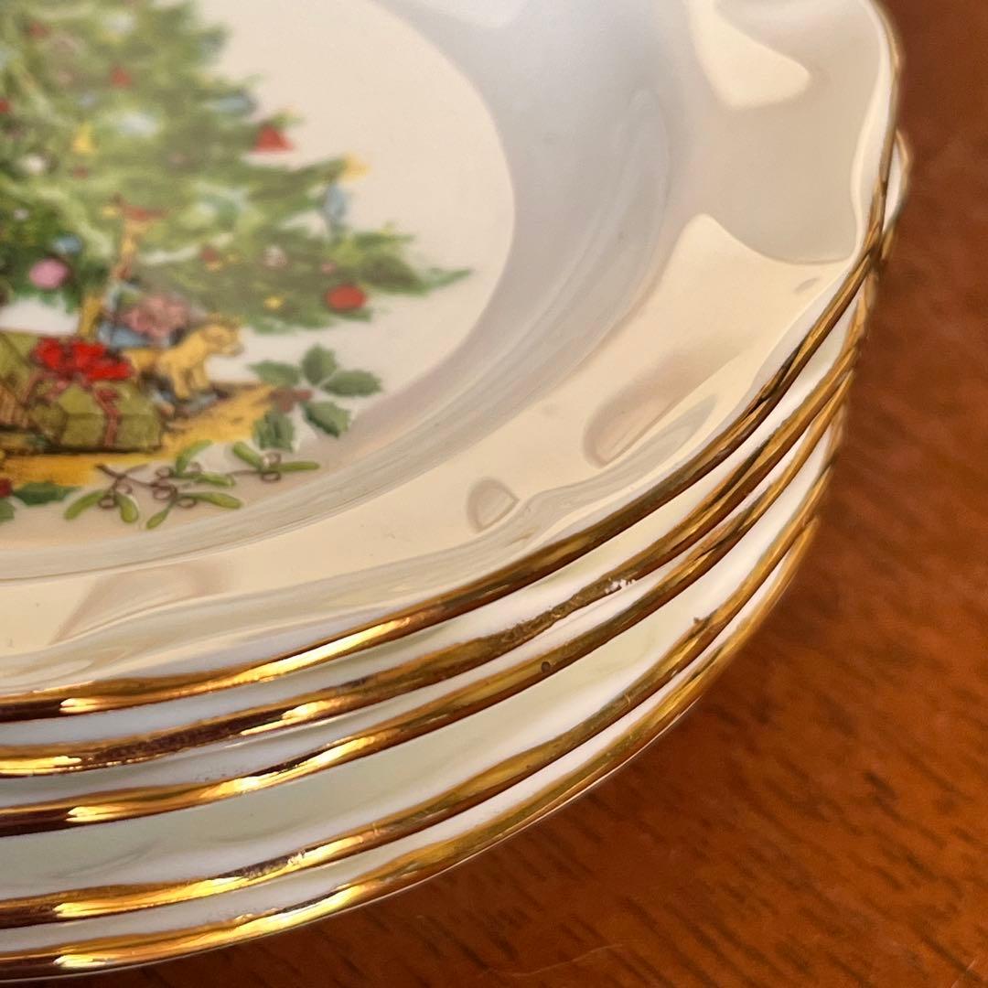 【美品】ロイヤルウィンチェスターダッチェス★クリスマス★プチプレート5枚