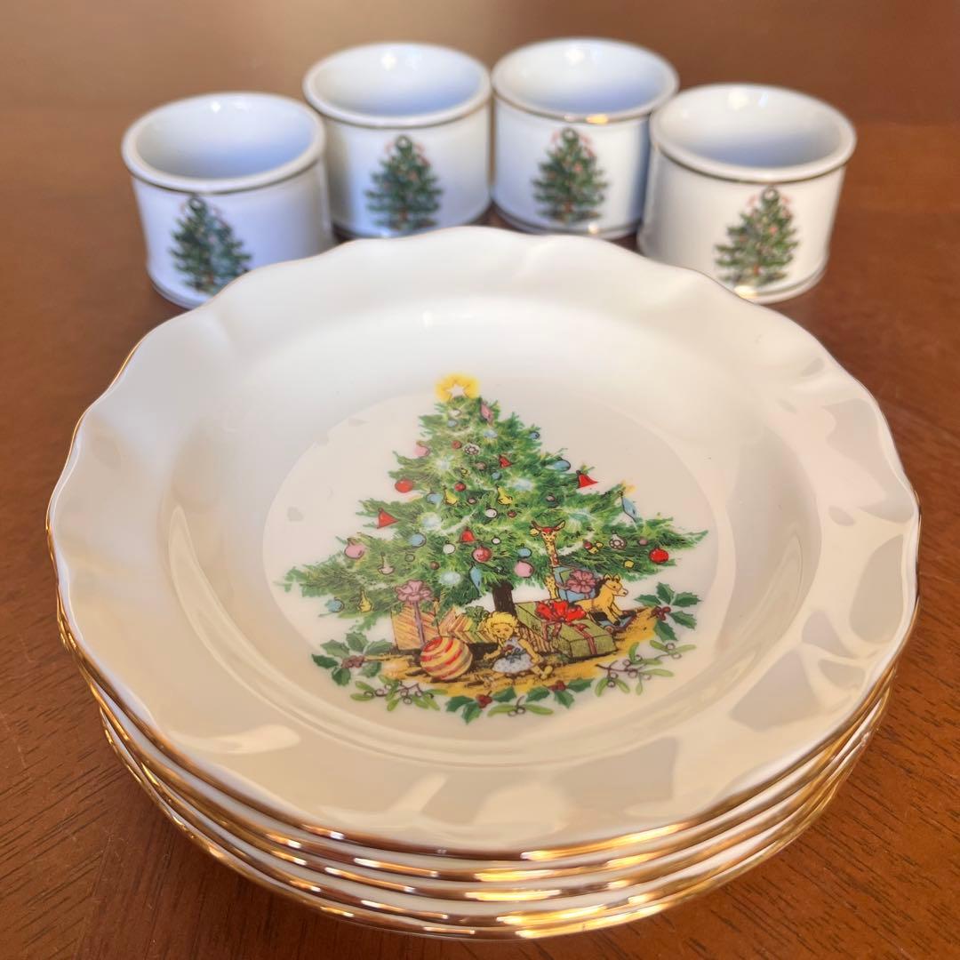 【美品】ロイヤルウィンチェスターダッチェス★クリスマス★プチプレート5枚
