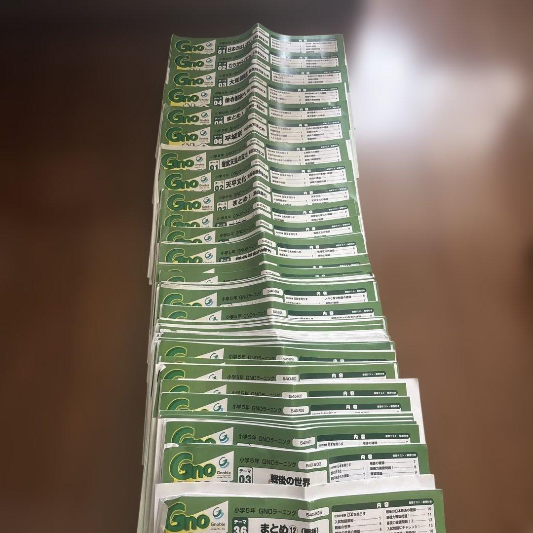 Gno 小学5年生社会歴史テキスト1-36 春期、夏期、冬期講習テキスト