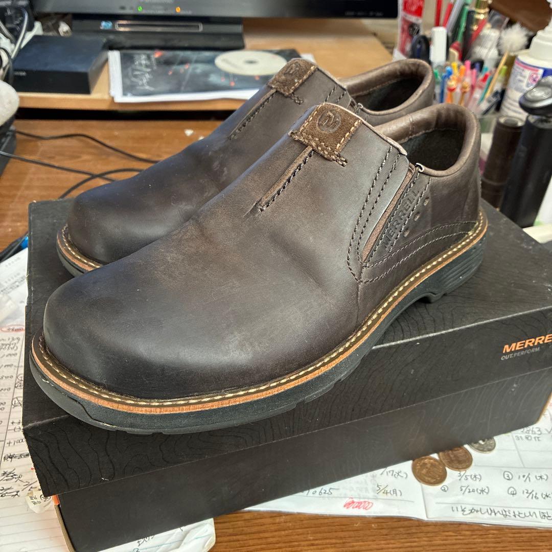 MERRELL ダークブラウン レザー　レルムモック 26.5