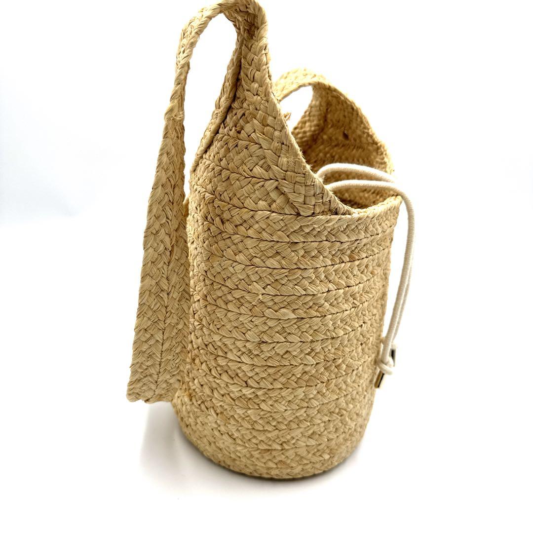 ヘレンカミンスキー ワンショルダーかごバッグ ラフィア 布巾着付き