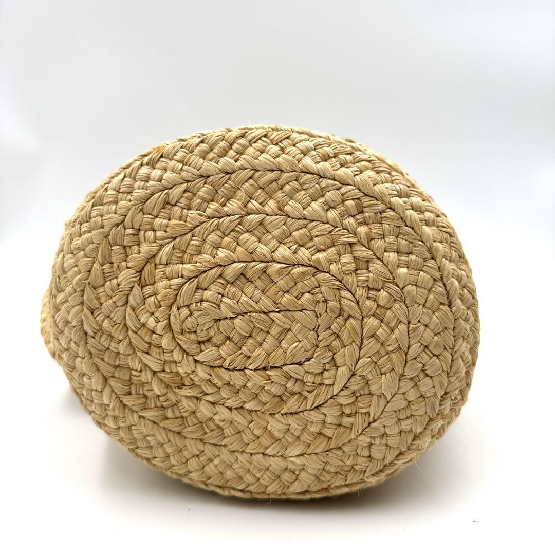 ヘレンカミンスキー ワンショルダーかごバッグ ラフィア 布巾着付き