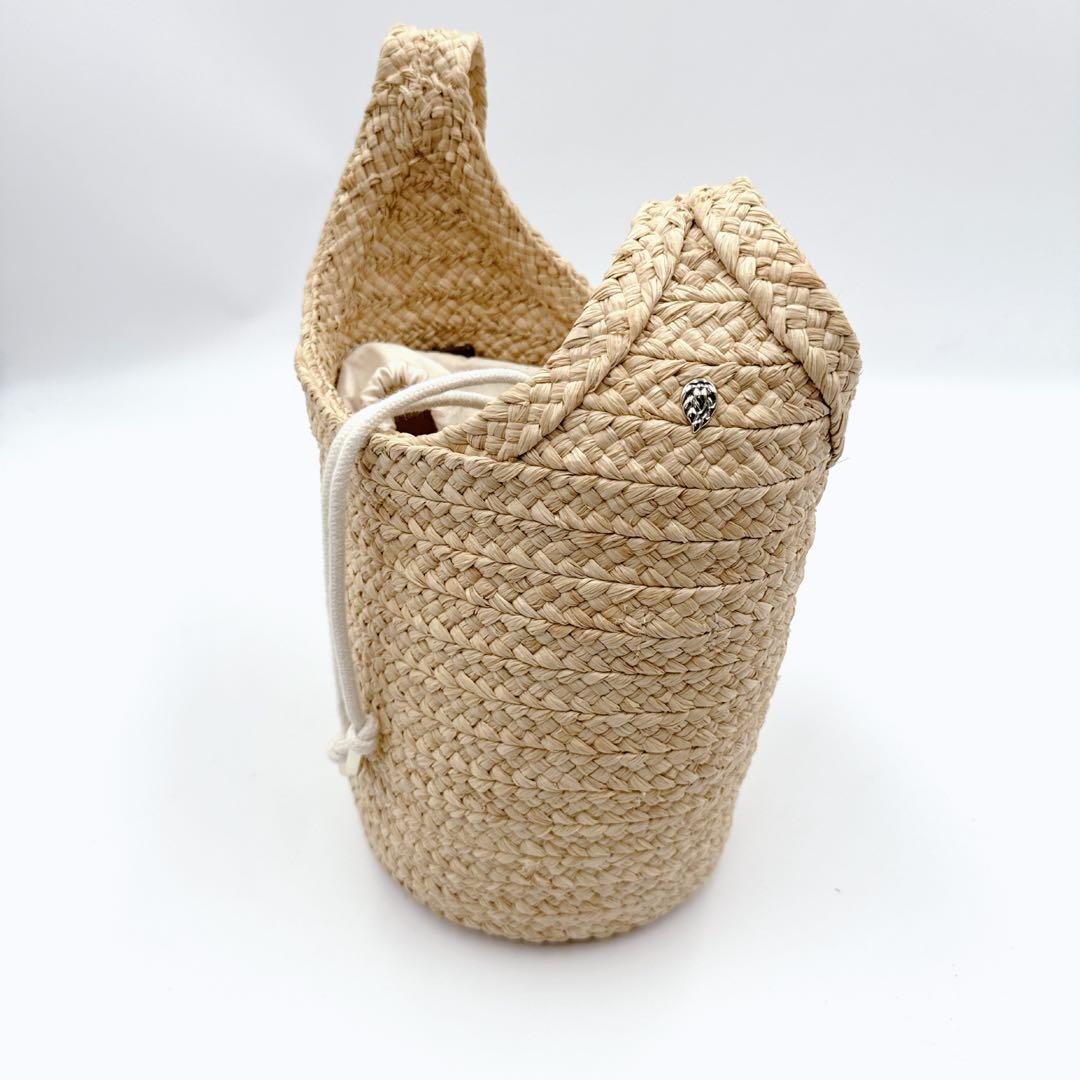 ヘレンカミンスキー ワンショルダーかごバッグ ラフィア 布巾着付き