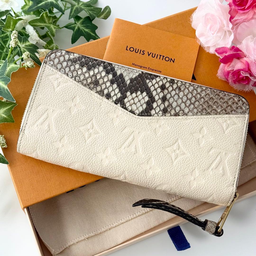 超極美品激レア✨ルイヴィトン アンプラント パイソンジッピーウォレット ベージュ