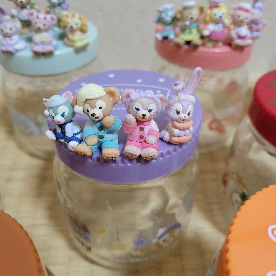 TDS ダッフィー＆フレンズ フィギュア付きガラス瓶(キャニスター)まとめ売り