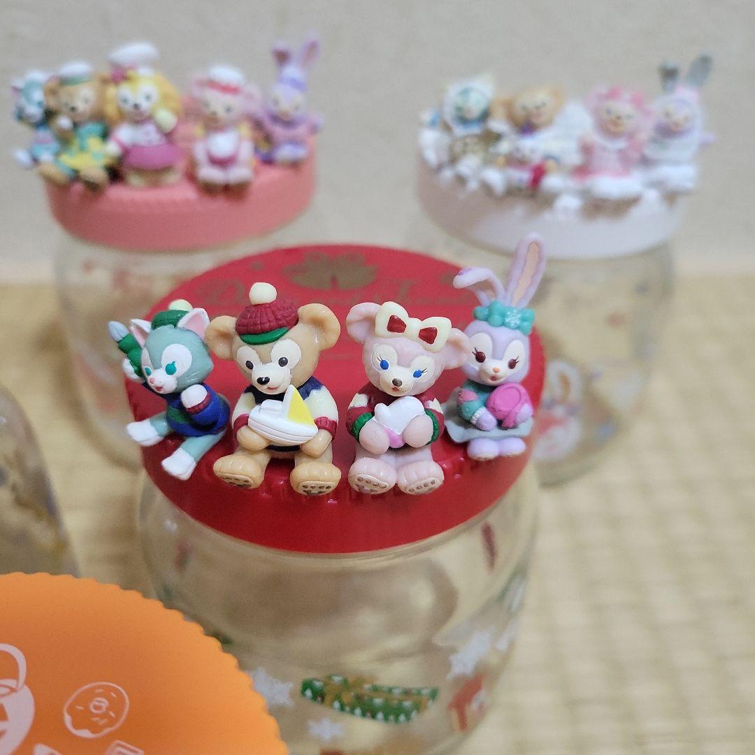 TDS ダッフィー＆フレンズ フィギュア付きガラス瓶(キャニスター)まとめ売り