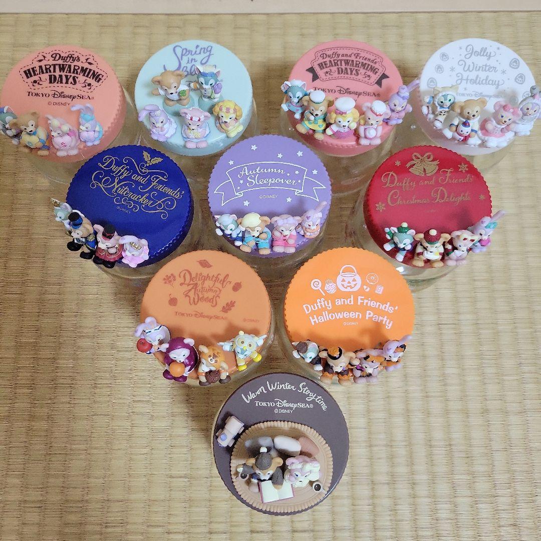 TDS ダッフィー＆フレンズ フィギュア付きガラス瓶(キャニスター)まとめ売り