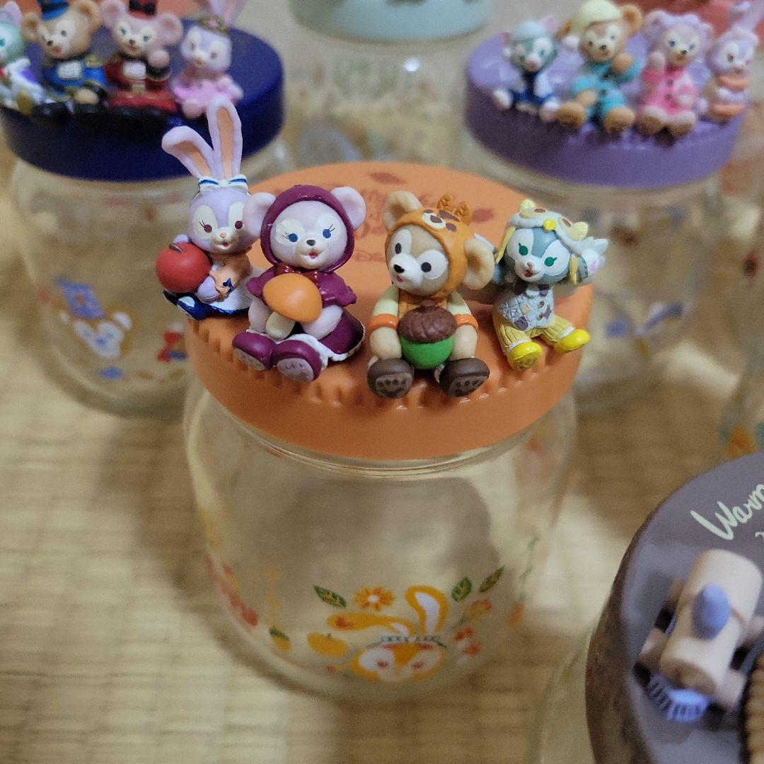 TDS ダッフィー＆フレンズ フィギュア付きガラス瓶(キャニスター)まとめ売り