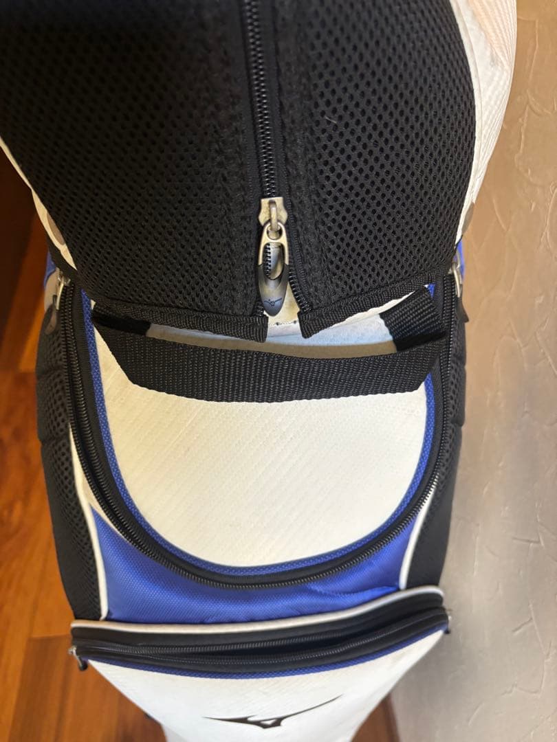 Mizuno キャディバッグ ホワイト/ブルー　おまけ付き