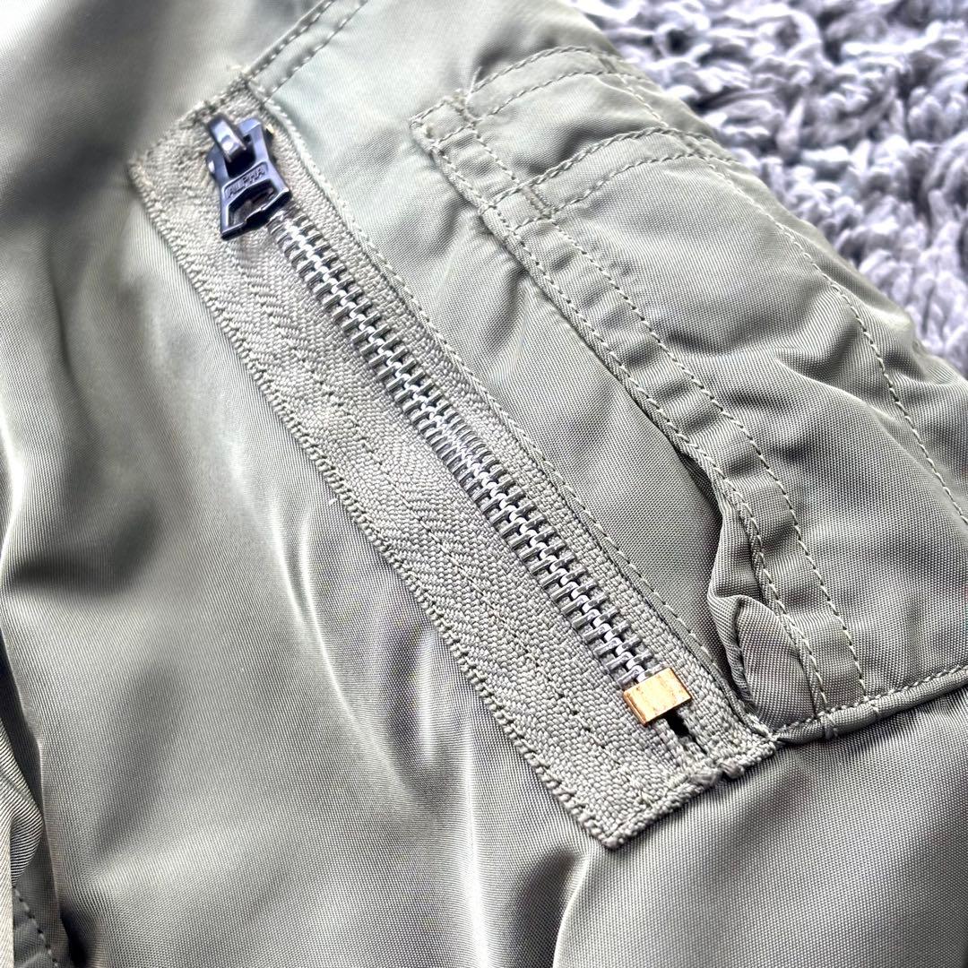 【極美品】アルファインダストリーズ MA-1 フライトジャケット カーキ M