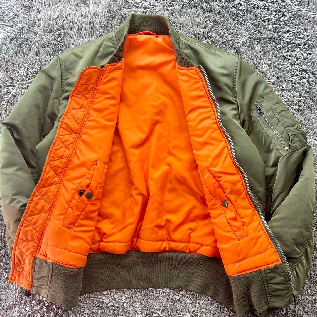 【極美品】アルファインダストリーズ MA-1 フライトジャケット カーキ M