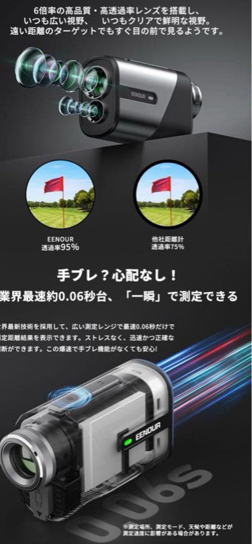 k*m様 EENOUR U800 ゴルフ用距離計 ホワイト