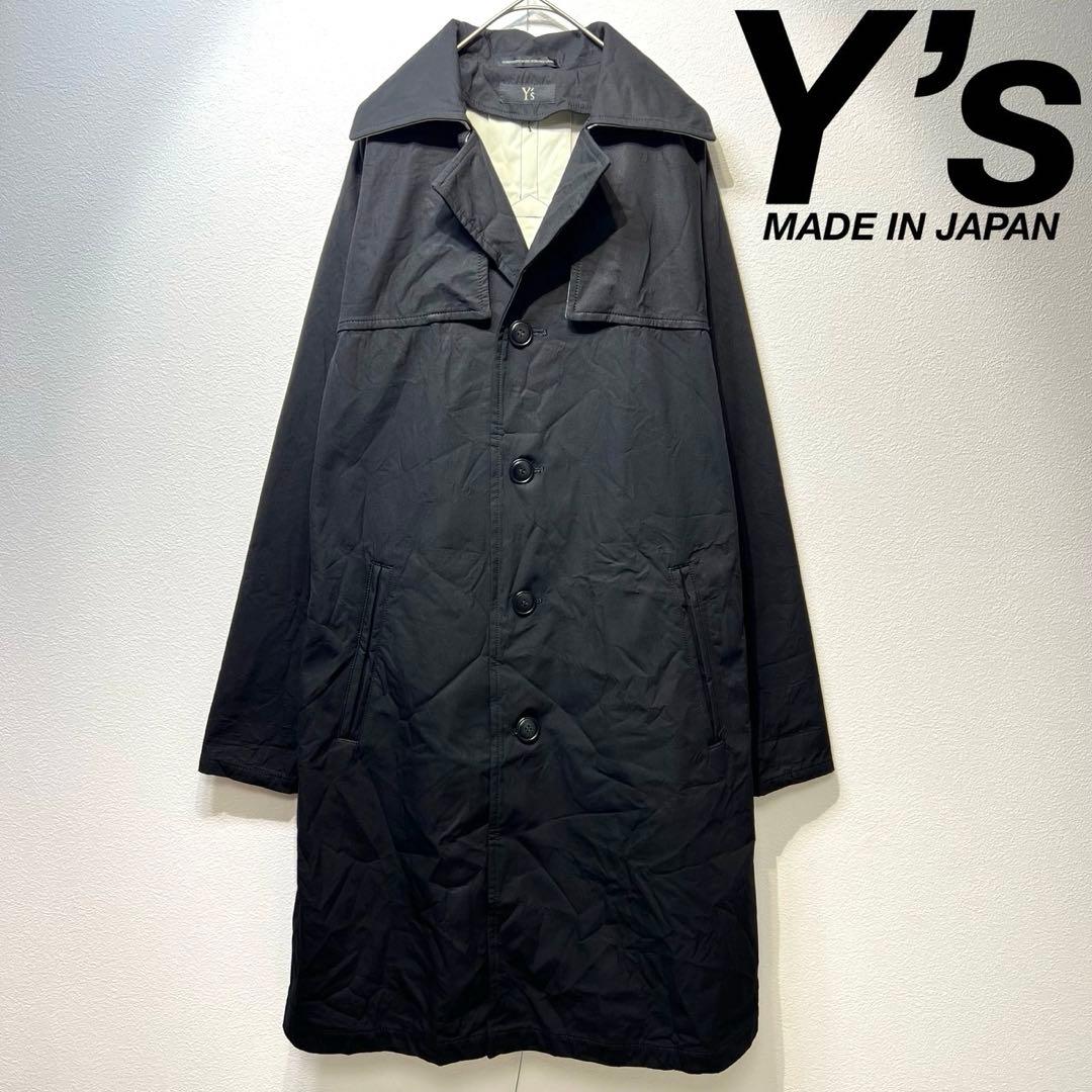 希少 ワイズ 上質 ワッシャー シワ加工 ダブルガンパッチ チェスターコート 1