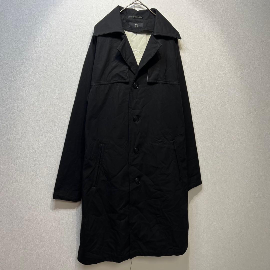 希少 ワイズ 上質 ワッシャー シワ加工 ダブルガンパッチ チェスターコート 1