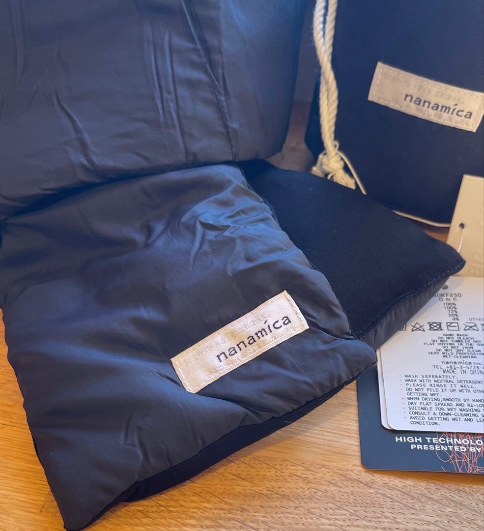 新品 ナナミカ 黒 光電子ダウンマフラー Down Muffler