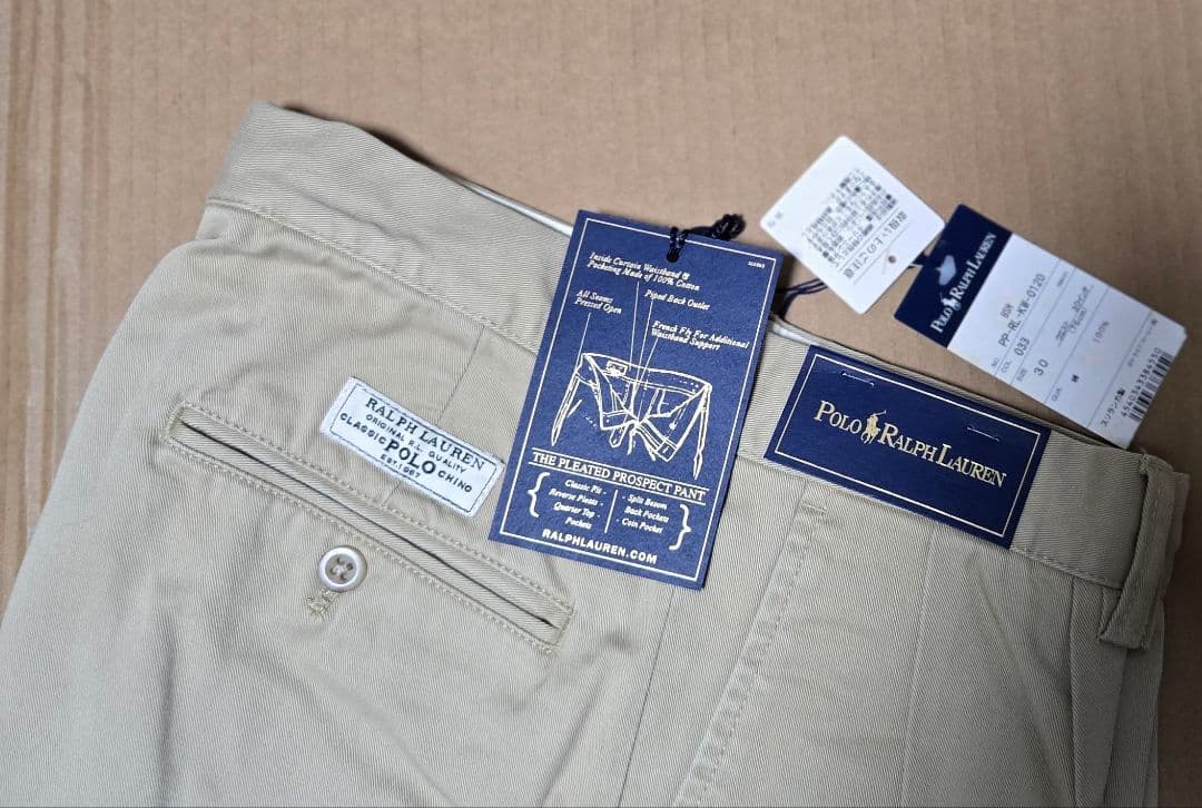 POLO RALPH LAUREN チノパン コットン新品　30　W76　カーキ