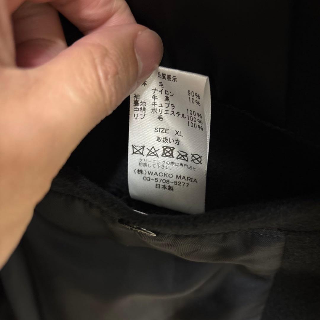 ワコマリア 天国東京 バーシティジャケット ウールメルトン カウハイド　XL
