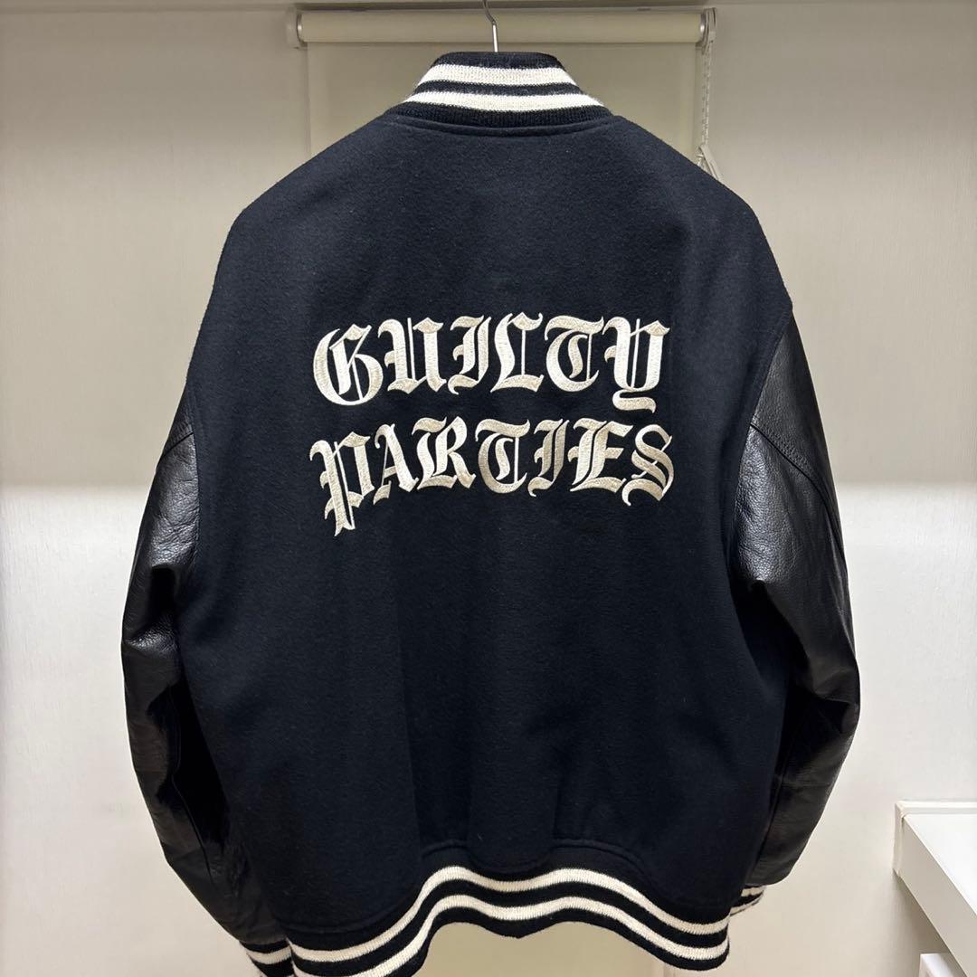 ワコマリア 天国東京 バーシティジャケット ウールメルトン カウハイド　XL