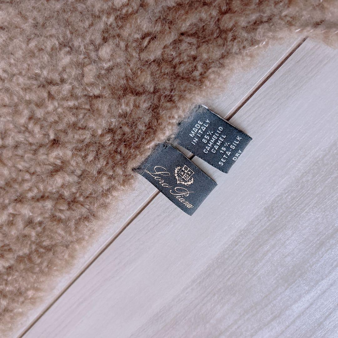 ロロ・ピアーナ Loro Piana テディベア 大判ストール キャメルシルク