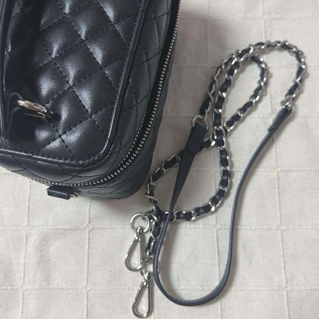 ダーリッチ キルティングショルダーミニバッグ ブラック