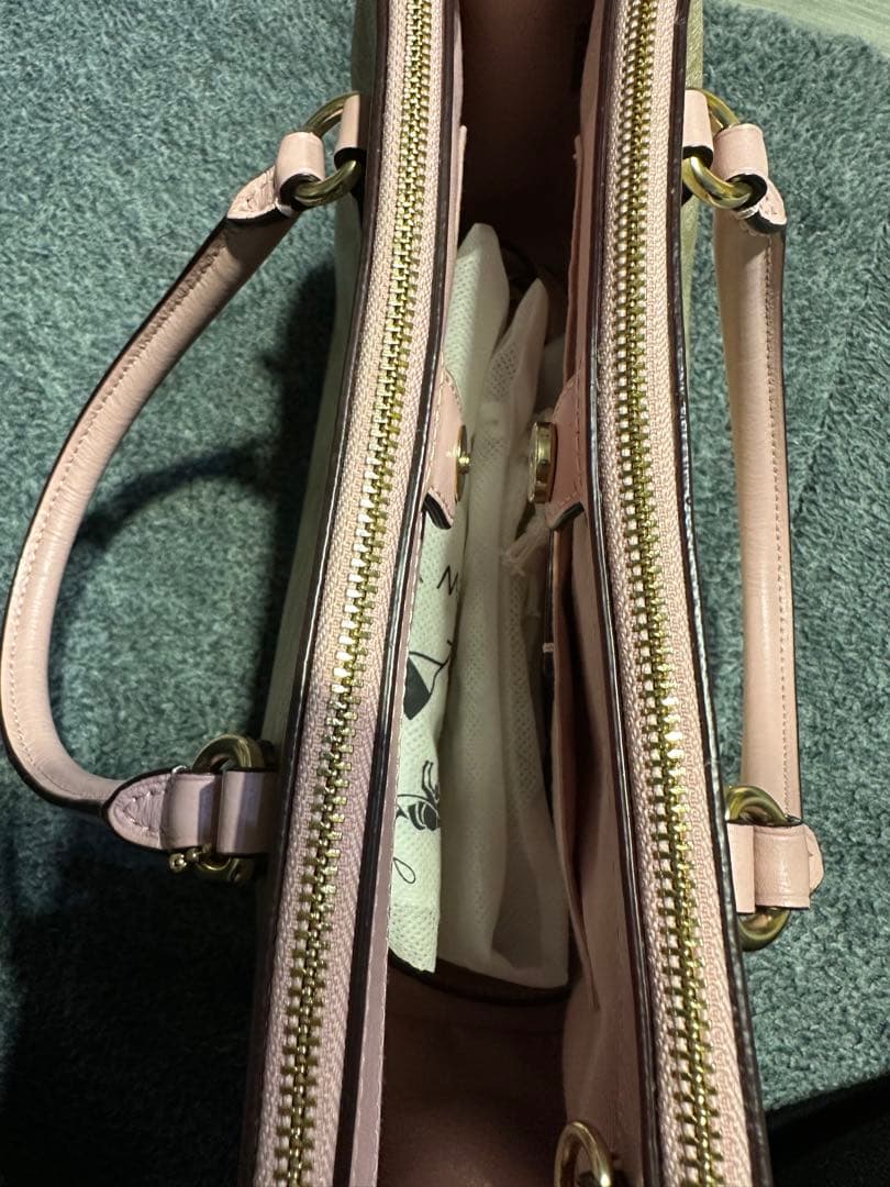 COACH ショルダーバッグ ベージュ ピンク 2WAY 美品