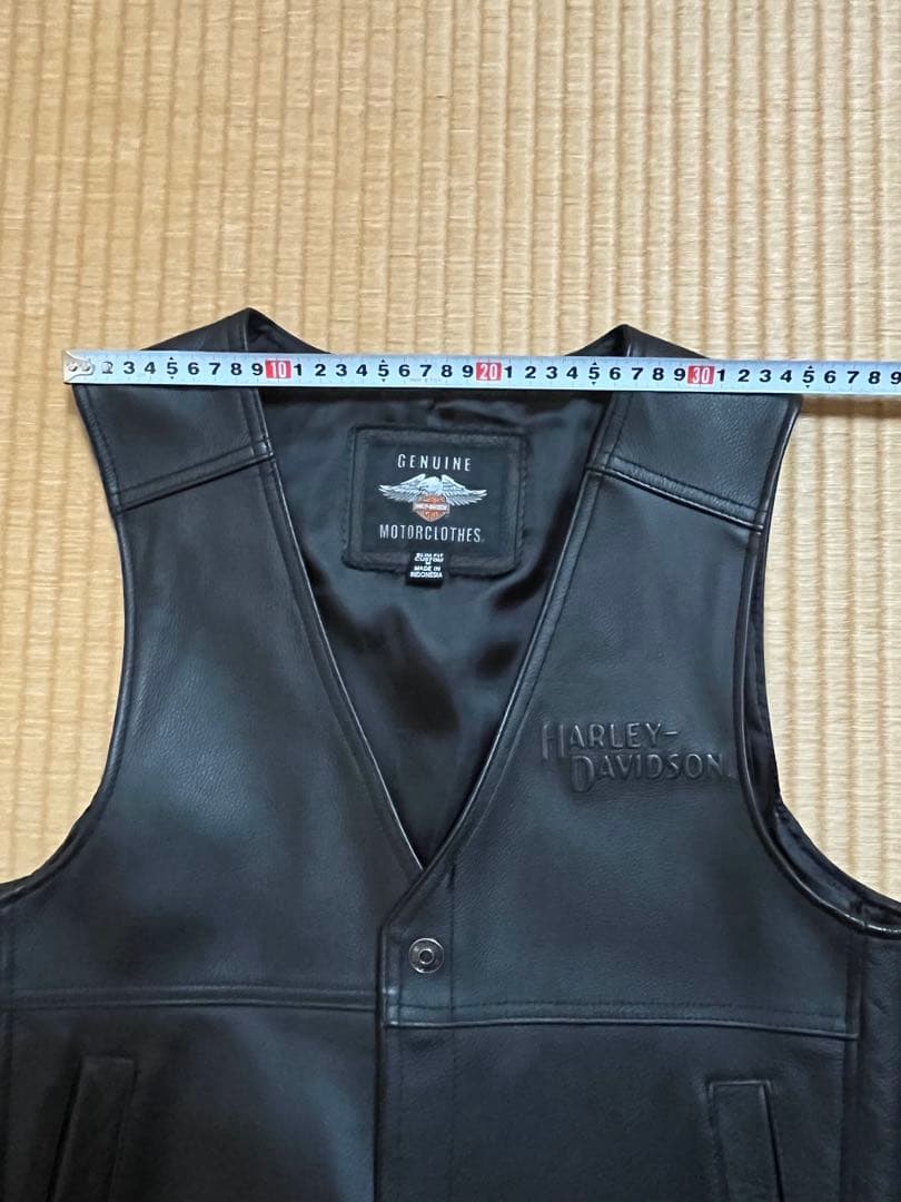 HARLEY-DAVIDSON ブラックレザーベスト M