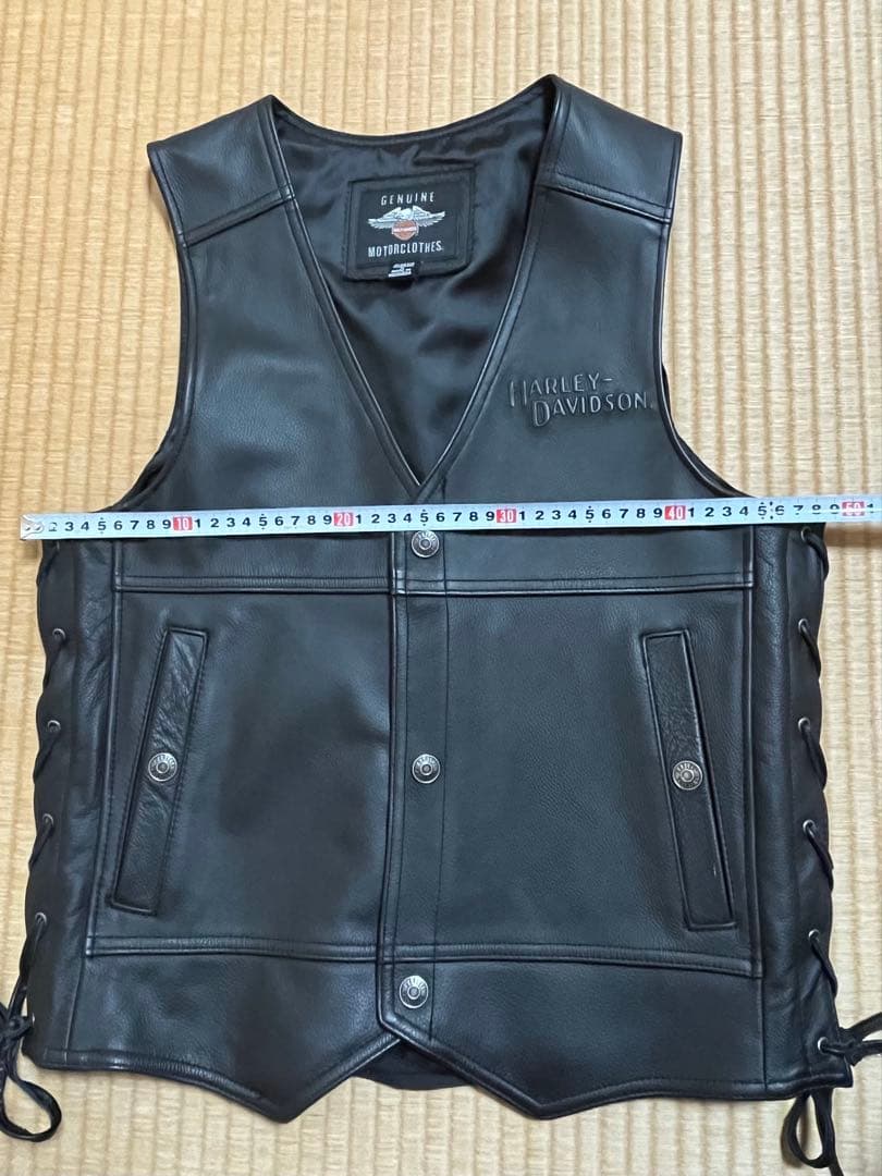 HARLEY-DAVIDSON ブラックレザーベスト M